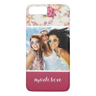 Coque Case-Mate Pour iPhone Photo et nom personnalisés Beau Motif Peony