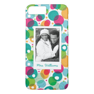 Coque Case-Mate Pour iPhone Photo et nom personnalisés Bulles rondes enfants