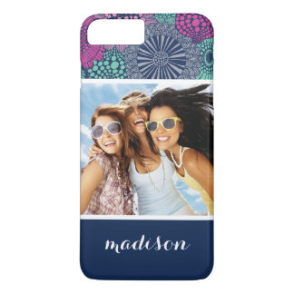 Case-Mate iPhone Case Photo et nom personnalisés Modèle floral élégant