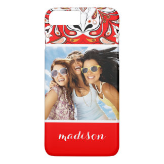 Coque Case-Mate iPhone Photo et nom personnalisés Portugais Carreaux Moti