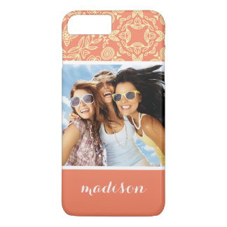Coque iPhone 7 Plus Photo et nom personnalisés sur l'Arrière - plan Vi
