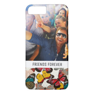 Coque iPhone 7 Plus Photo et texte Retro Motif floral 7