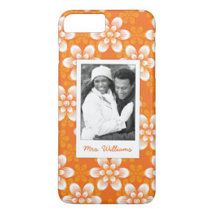 Coque iPhone 8 Plus/7 Plus Photo faite sur commande et motif de fleurs nommé