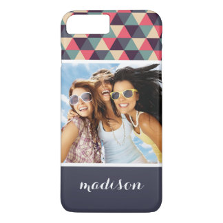 Coque iPhone 7 Plus Photo faite sur commande et motif de Teal et rose