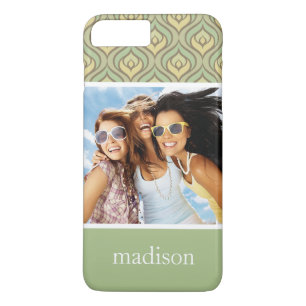 Coque Case-Mate Pour iPhone Photo faite sur commande et motif vert et jaune