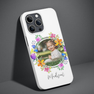 Coque Case-Mate iPhone Photo Floral Simple Moderne Personnalisé Coloré