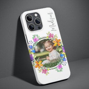 Coque Case-Mate iPhone Photo Floral Simple Moderne Personnalisé Coloré
