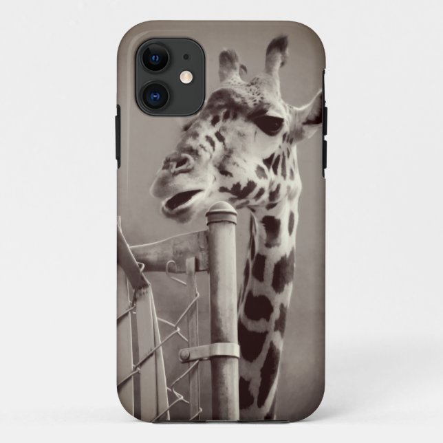 Coques Case-Mate iPhone Photo Giraffe - Style Vintage (Dos)