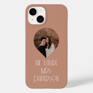 Coque Case-Mate iPhone Photo La future Mme Mariée moderne Script Nom