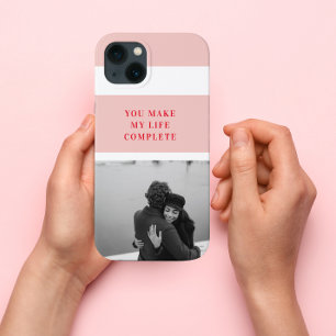 Case-Mate iPhone Case Photo moderne   Cadeau de Valentines Rouge et Rose