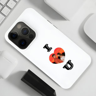 Coque Case-Mate iPhone Photo moderne en forme de coeur Je t'aime