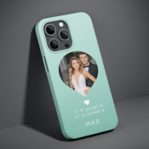 Coque Case-Mate iPhone Photo Monogramme Coeur romantique Coodinate Modern