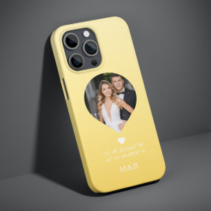 Coque Case-Mate iPhone Photo Monogramme Cœur Romantique Coordonne Moderne