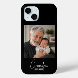 Coque Case-Mate iPhone Photo Noir de Script Établie Grand-Père