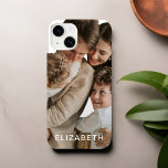 Coque Case-Mate iPhone Photo Nom personnalisé personnalisé<br><div class="desc">Des coques iphone personnalisés font de grands cadeaux pour toutes les occasions. Personnalisez avec une photo et tout nom ou libellé de votre choix. Ce coque iphone personnalisé fera un grand cadeau pour les anniversaires, noël, jour de la mère, fête des pères, diplômes ou toute autre occasion spéciale. Ou créez-en...</div>