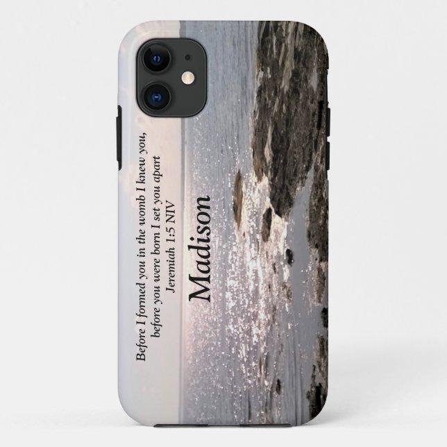 Coques Case-Mate iPhone Photo Ocean God Vous Connaissait Bible Verse (Dos)