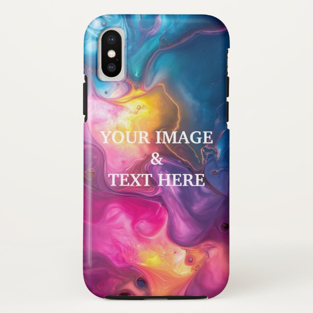 Coques Case-Mate iPhone Photo Personalized Custom Black Your Own (Dos)