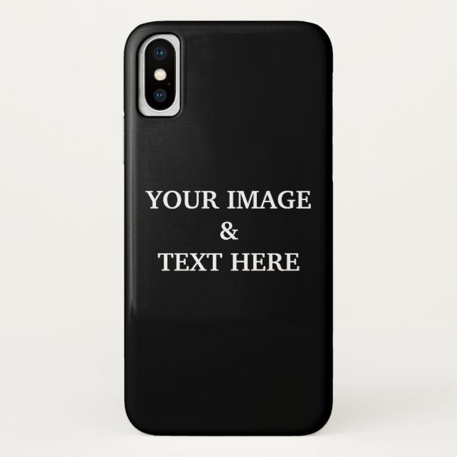 Coques Case-Mate iPhone Photo Personalized Custom Black Your Own (Dos)