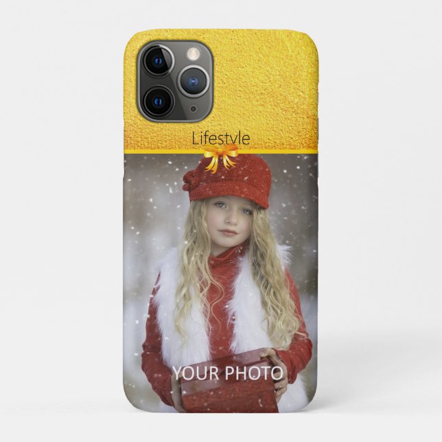 Coques Case-Mate iPhone Photo personnalisé avec accent doré (Dos)