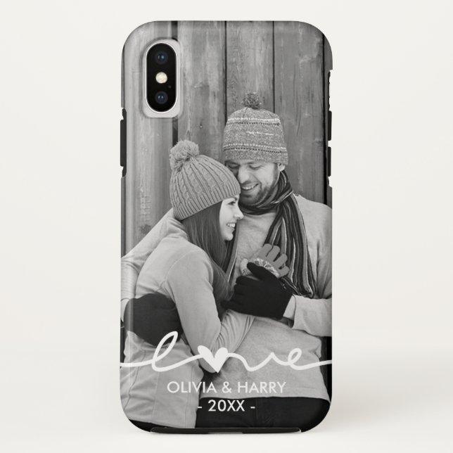 Coques Case-Mate iPhone Photo personnalisée avec écriture Love (Dos)