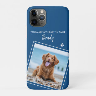 Case-Mate iPhone Case Photo personnalisée Chien bleu moderne