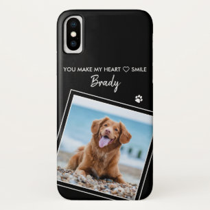 Case-Mate iPhone Case Photo personnalisée Chien de compagnie noir modern