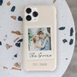 Coque Case-Mate iPhone Photo personnalisée Date Couple Famille nouvelleme<br><div class="desc">Ceci est une photo personnalisée Date Couple Nouveau coque iphone de famille marié!</div>