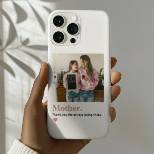 Coque iPhone 16 Pro Photo personnalisée de maman Merci