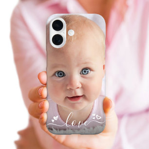 Coque Pour iPhone 16 Photo personnalisée DIY écriture d'amour moderne