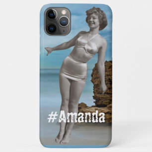 Case-Mate iPhone Case Photo personnalisée et nom Plage d'été moderne ble