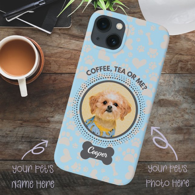 Coques Case-Mate iPhone Photo personnalisée et nom Téléphone Case - Chien  (Unique gift to dog parents, photo and name can be personalized easily.)