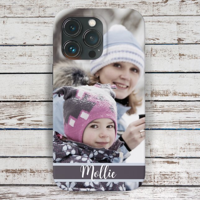 Coques Case-Mate iPhone Photo personnalisée et texte personnalisé (Personalized Custom Photo and Text Case-Mate iPhone Case - Just upload your favorite photo.)