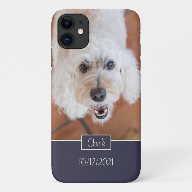 Coques Case-Mate iPhone Photo personnalisée Monogramme Nom initial Style b (Dos)