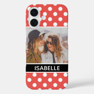 Coque Pour iPhone 16 Photo personnalisée personnalisée Pointe Rouge Pol