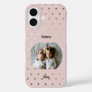 Coque Pour iPhone 16 Photo personnalisée Texte de deux lignes personnal