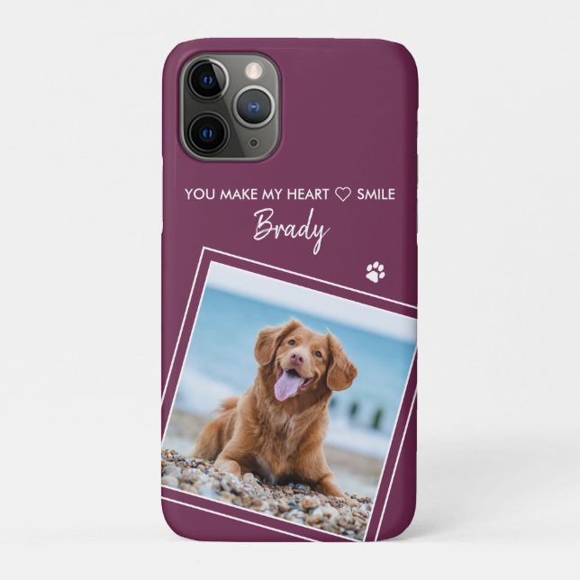 Coques Case-Mate iPhone Photo Pet Citation moderne Magenta Dog (Dos)