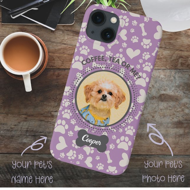 Coques Case-Mate iPhone Photo pour animal de compagnie personnalisée & Tél (Personalized phone case with your pet's photo and name.)