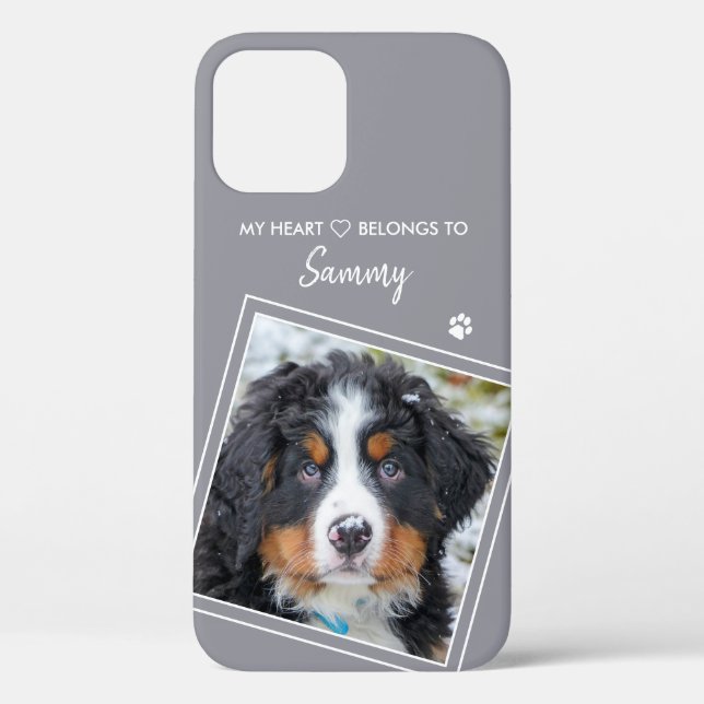 Coques Case-Mate iPhone Photo pour animaux de compagnie Chien gris élégant (Verso)