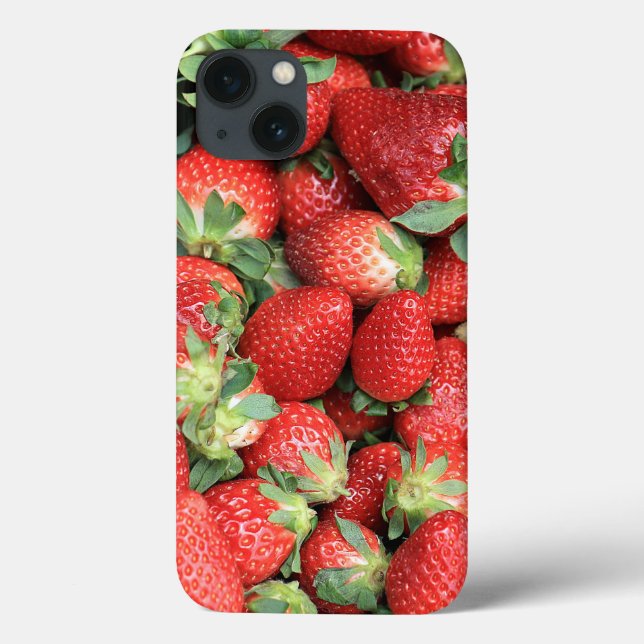 Coques Case-Mate iPhone Photo Red Juicy Strawberries (Verso)