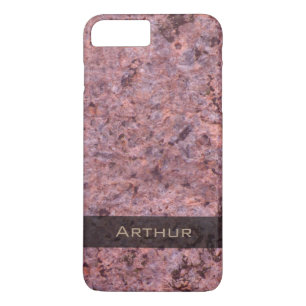 Coque iPhone 8 Plus/7 Plus Photo rose de texture de roche de géologie