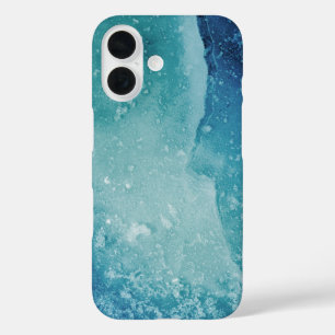 Coque Pour iPhone 16 Photo Turquoise Ice Abstrait Art