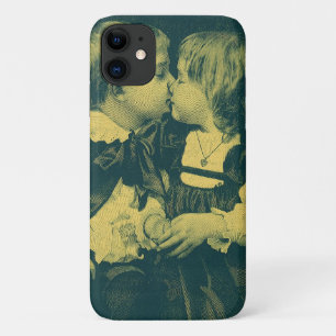 Coque iPhone 11 Photo vintage d'amour et de romance, Enfants s'emb