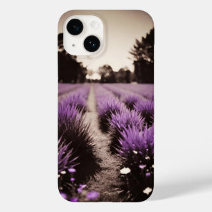 Coque Case-Mate iPhone Photo vintage Purple Lavender Champ et marguerites