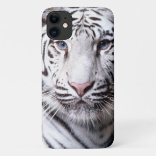 Coque iPhone 11 Photographie blanche de tigre de Bengale