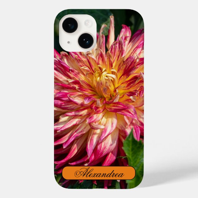 Coques Case-Mate iPhone Photographie de fleurs, Orange Chrysanthemum (Verso)