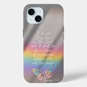 Coque Case-Mate iPhone Photographie de papillon floral arc-en-ciel de foi