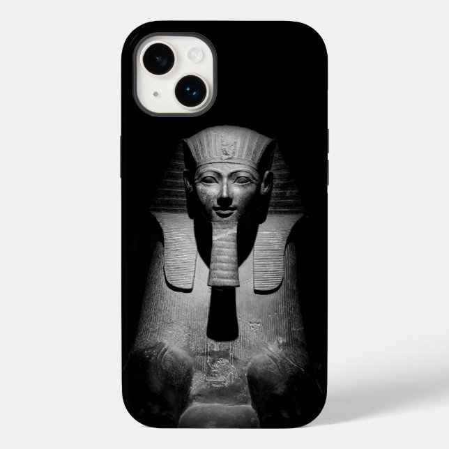 Coques Case-Mate iPhone Photographie du roi pharaon en noir et blanc (Verso)