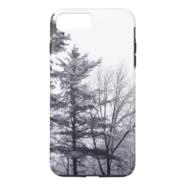 Coques Case-Mate iPhone Photographie élégante d'arbres d'hiver (Dos)