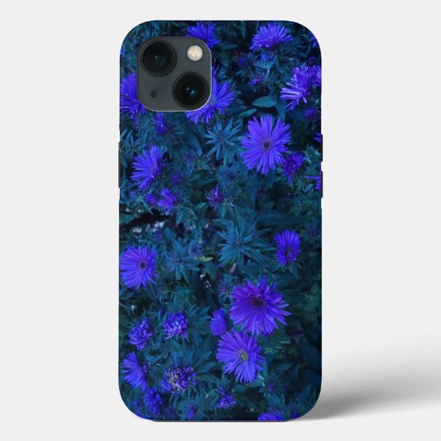 Coques Case-Mate iPhone Photographie florale bleu violet (Verso)
