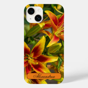Coque Case-Mate iPhone Photographie florale, orange et jaune diurne